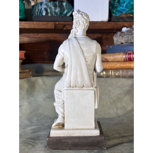 Detailed beautiful small figurine of Moses after a famous masterpiece by Michelangelo. Classical Grand Tour revival style...