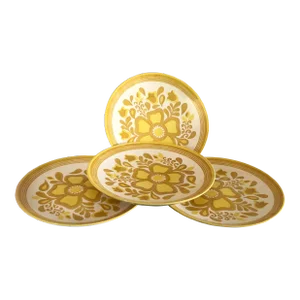 Midcentury Royal China Cavalier Ironstone "Damsel" Pattern Dinner Plates S/4