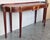 Early 20th French Oval Demilune Large Console Table With Marquetry and Drawers For Sale - Image 4 of 13