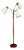 Swedish Modern, Adjustable Floor Lamp, Teak, Brass, Fabric, Sweden, 1970s For Sale