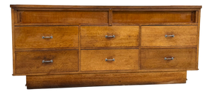 Vintage Oak and Glass Trade Counter from Siegel Paris, 1950