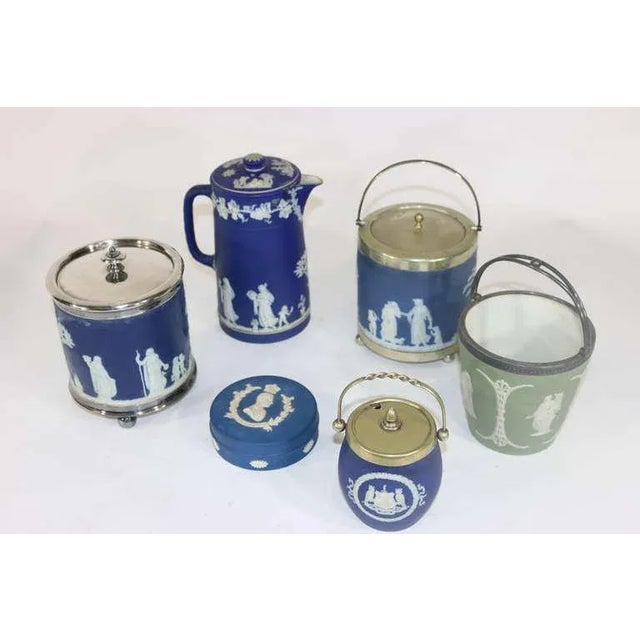 19th Century 19th Century Venerable Collection of Wedgewood Jasperware Jars -Magnate Harkness Collection of 9 Pie For Sale - Image 5 of 7