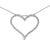 Contemporary 14K White Gold 3.0 Cttw Lab Grown Diamond Open Heart Pendant Necklace For Sale - Image 3 of 4