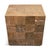 Crafted from squares of natural wire brushed teak laminated on a block base, this distinctive side table showcases the...