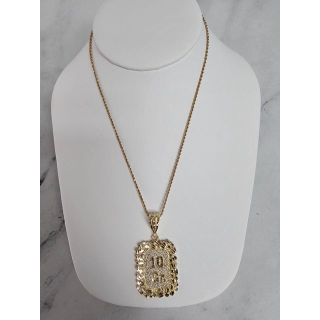 10 Gram Nugget Charm with Diamond Cuts 10K Yellow Gold For Sale - Image 4 of 4