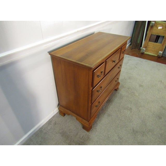 Item : Hitchcock solid maple chest of drawers. Age: 1980's. Details: Dovetailed drawers and paint decoration. Condition:...