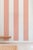 Peach Clubhouse Stripe Grasscloth Wallpaper by House Party | Sunrise Peach & White | 8 Yards For Sale - Image 8 of 9
