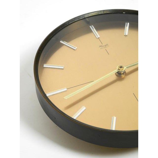 Mid-Century Modern Wall Clock in Bronze and Brass from Kienzle, 1960s For Sale - Image 6 of 11