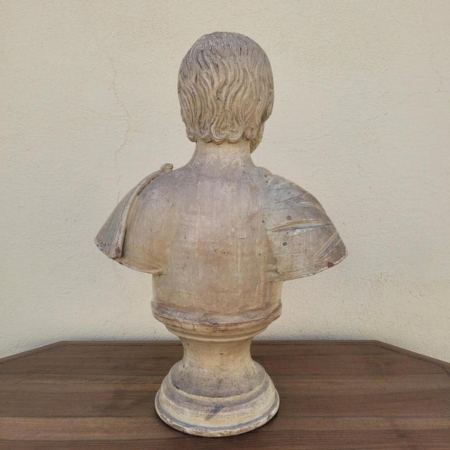 Ceramic Italian School, Socrates Bust, 1800s, Terracotta For Sale - Image 7 of 18