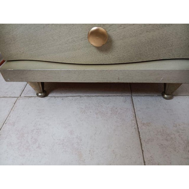 Vintage Wood Nightstand 2 Drawer Mid Century Modern For Sale - Image 9 of 9