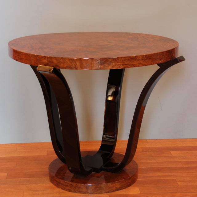 Black Art Deco French Side Table, 1930s For Sale - Image 8 of 13