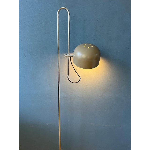 Vintage Beige Adjustable Floor Lamp For Sale - Image 4 of 11