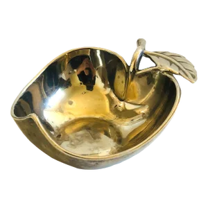 Silver Metal Apple Bowl