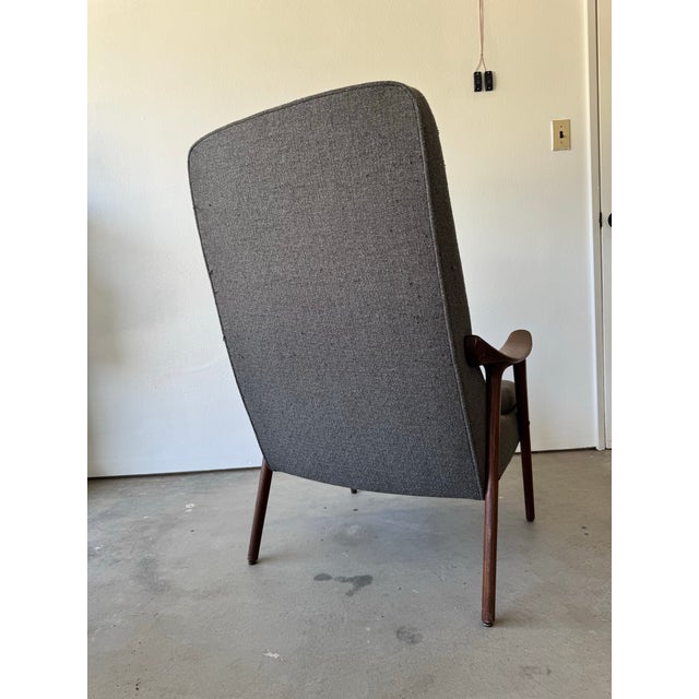 Wood 1950s Mid-Century Modern Norwegian Møre Lenestolfabrikk Klarinett Teak Lounge Chair For Sale - Image 7 of 11