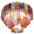 Mid-Century Multicolored Murano Glass Tronchi Chandelier, 1970s For Sale