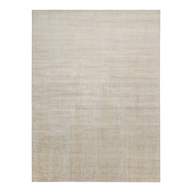 2010s Rug & Kilim’s Modern Abstract Rug in Silver & Gold For Sale