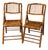 1950s Boho Chic Bamboo & Rattan Folding Chairs, Pair For Sale