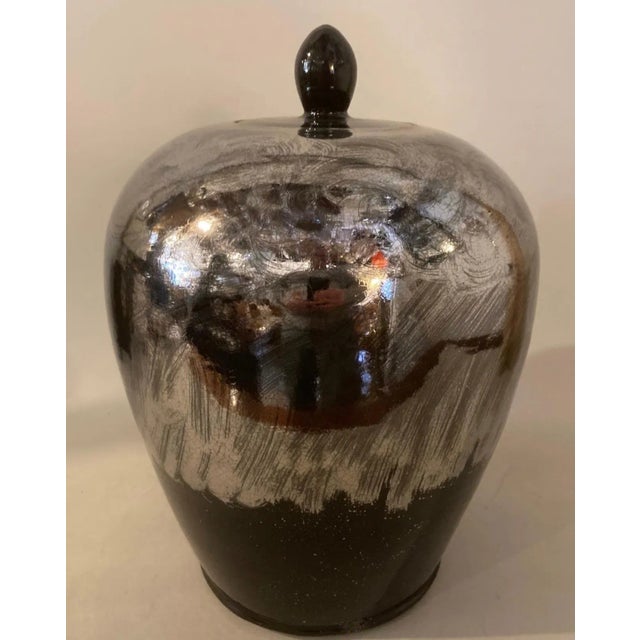 Gary McCloy Platinum Lustre Glazed Ginger Jar For Sale - Image 13 of 13