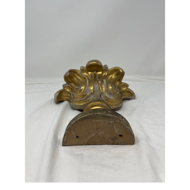 19th Century Antique Gold Leaf Finial For Sale In Houston - Image 6 of 7
