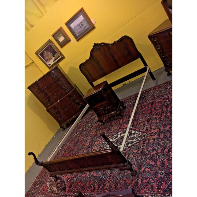 Antique 1930's Colonial Revival Flame Mahogany Bedroom Set ...
