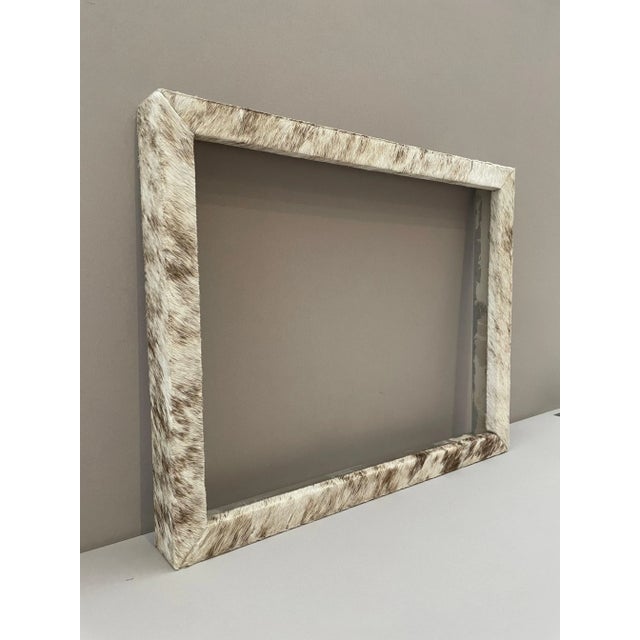 Rustic Genuine Cowhide Picture Frame, Handmade in Peru For Sale - Image 3 of 7
