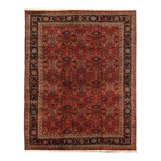 Pasargad DC Rust Color Fine Hand Knotted Mahal Design Rug For Sale