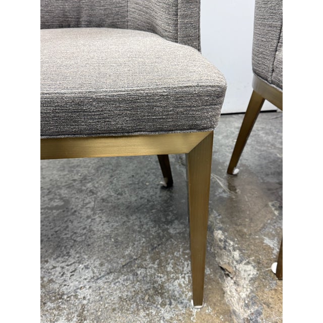 Century Furniture Camille Brass Dining Arm Chairs, Set of Four For Sale - Image 14 of 15