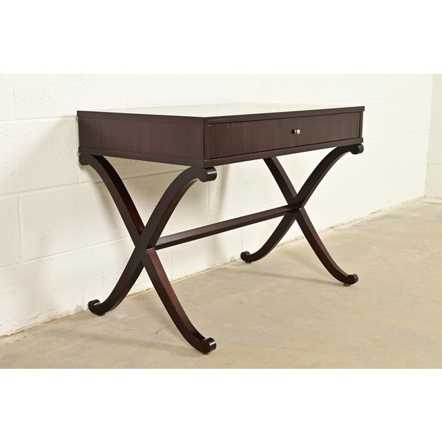Barbara Barry for Baker Furniture Modern Regency Mahogany Side Table or Nightstand For Sale In South Bend - Image 6 of 15