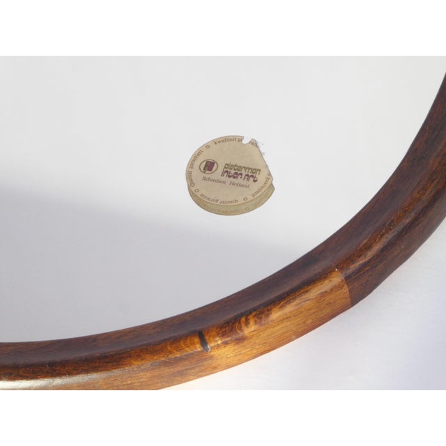 Vintage Dutch Scalloped Wooden Mirror, 1950s For Sale - Image 9 of 11