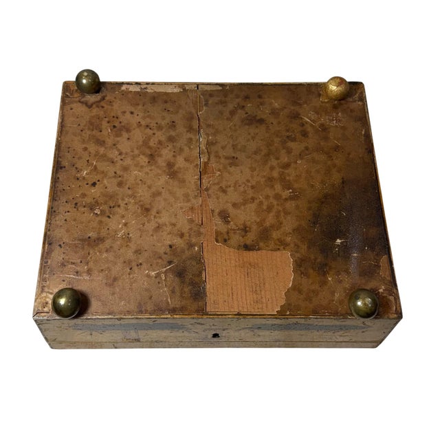 19th Century English Chinoiserie Regency Pinwork Work Box For Sale - Image 9 of 9