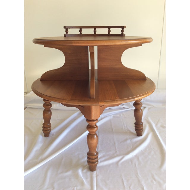 Vintage Bassett Colonial Style Two Tiered Side Table Chairish