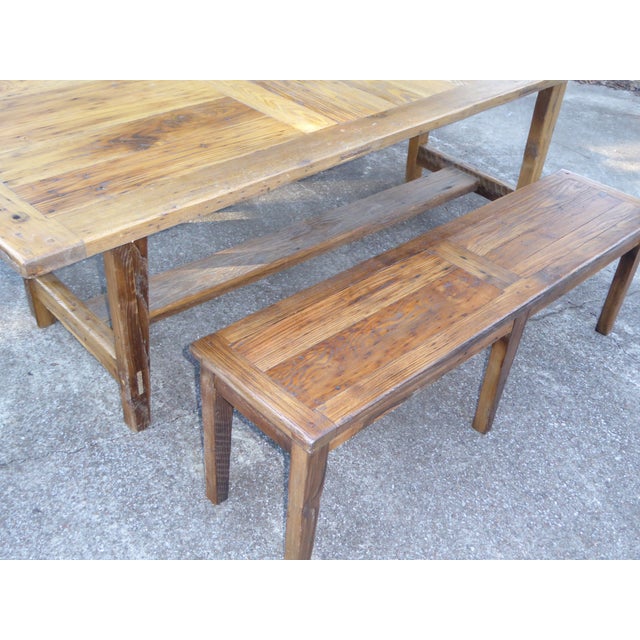 Remarkable 1800's Chestnut. Seats 8 -10 Reclaimed from early cabins and rural structures. Rich patina & aged character....