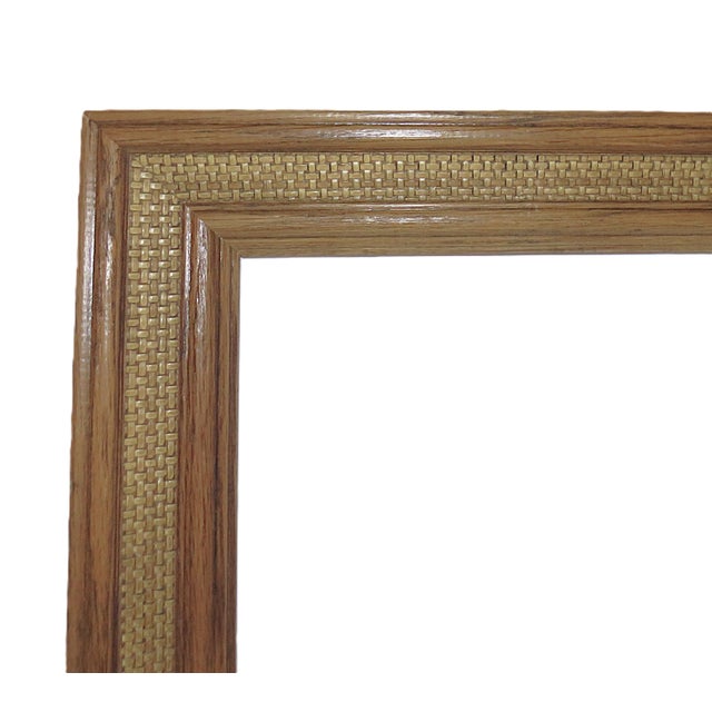 FREE SHIPPING ANYWHERE IN THE CONTINENTAL US! This is a set of vintage woven oak wood picture frames. Mid Century Modern....