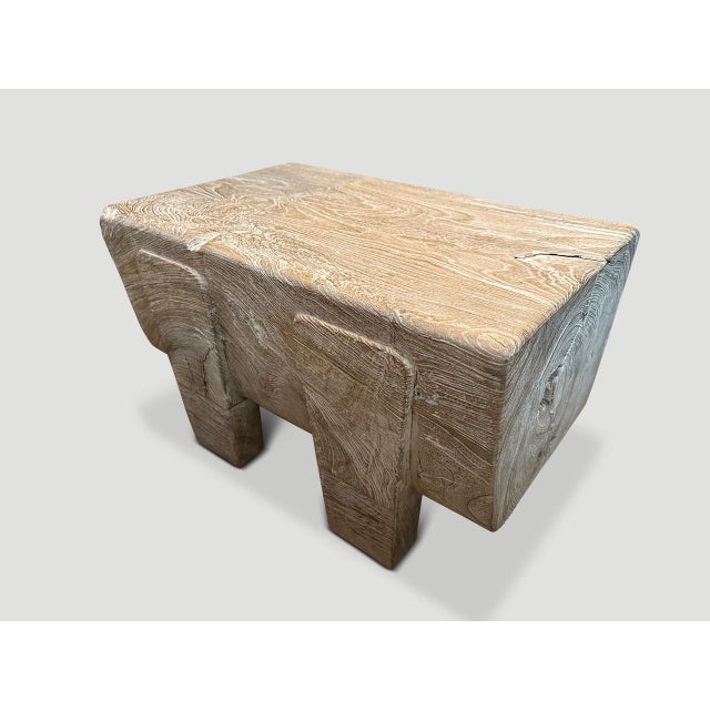 2010s Andrianna Shamaris Minimalist Small Coffee Table, Side Table or Bench For Sale - Image 5 of 6