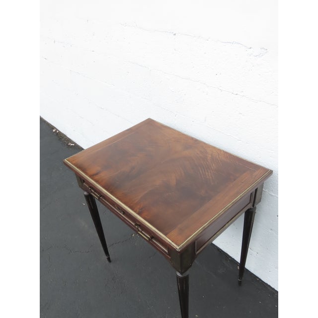 French Late 1800s Small Flame Mahogany Desk 6427 For Sale - Image 12 of 18