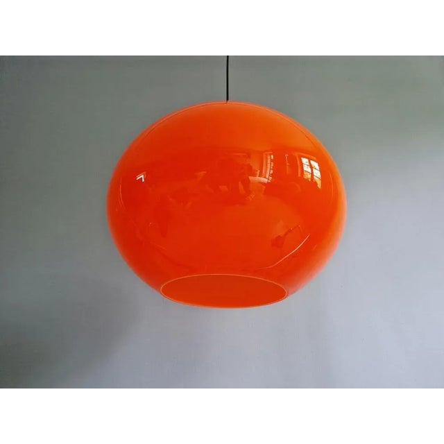 Oignon Xen Suspension in Orange Opaline Glass by Alessandro Pianon for Vistosi, 1960s For Sale - Image 9 of 16