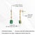 Vibrant 2.69ct Zambian Emerald Diamond Wedding Drop Earrings in 14k Solid Gold- A Pair For Sale - Image 11 of 15
