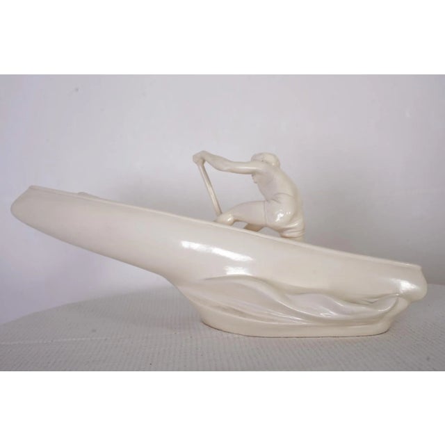 Former Czechoslovakian Ceramic Canoeing Sculpture from Jihokera, 1962 For Sale - Image 6 of 11