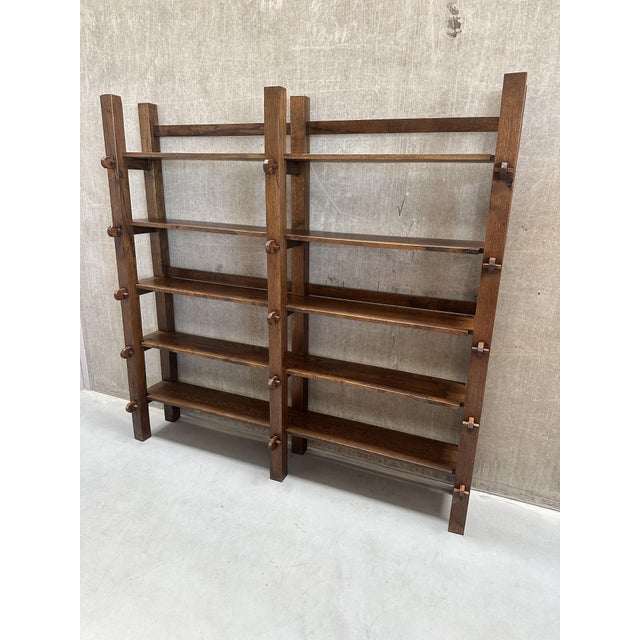 Vintage Brutalist Wabi-Sabi Wall Cabinet in Oak For Sale - Image 9 of 12