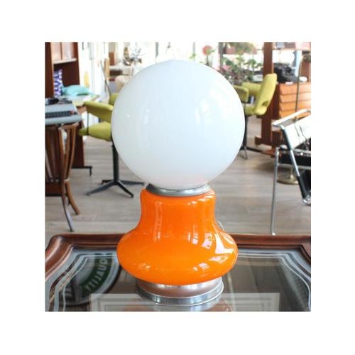 1970s Vintage Orange Table Lamp, 1970s For Sale - Image 5 of 10