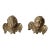 A Pair of Brass Winged Cherub Head Mounts, 19th Century For Sale