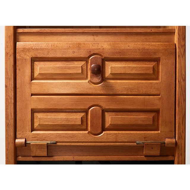 Wood Oak Cabinet by Guillerme and Chambron for Votre Maison, France, 1960s For Sale - Image 7 of 10