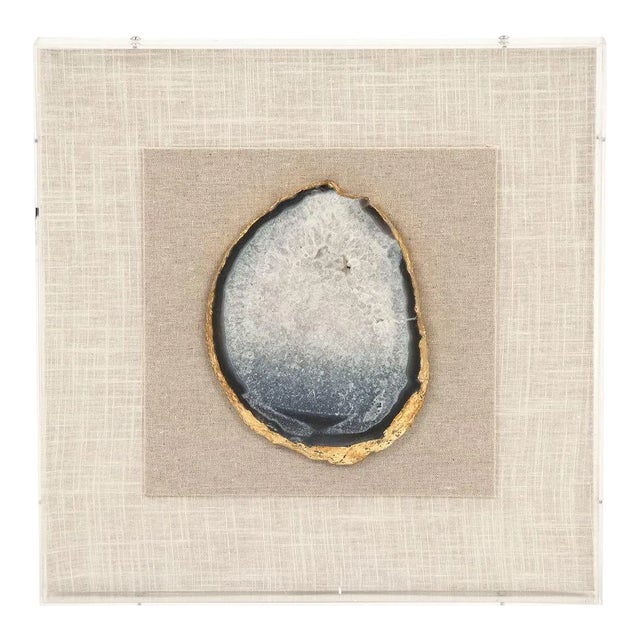 Bonilla Geode Acrylic Framed Wall Art in Blue For Sale