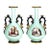 Pair Large Hand Painted & Gilt Old Paris Porcelain Egyptian Revival Vases C1880 For Sale