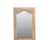 Indian Carved Teakwood Mirror Made From a Vintage Window Panel, in a natural color of teak with an intricately carved...