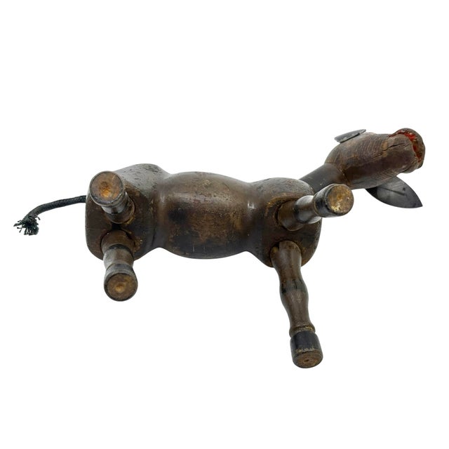 Early 20th Century Vintage Schoenhut "Humpty Dumpty" Circus Wooden Donkey Toy For Sale - Image 5 of 10