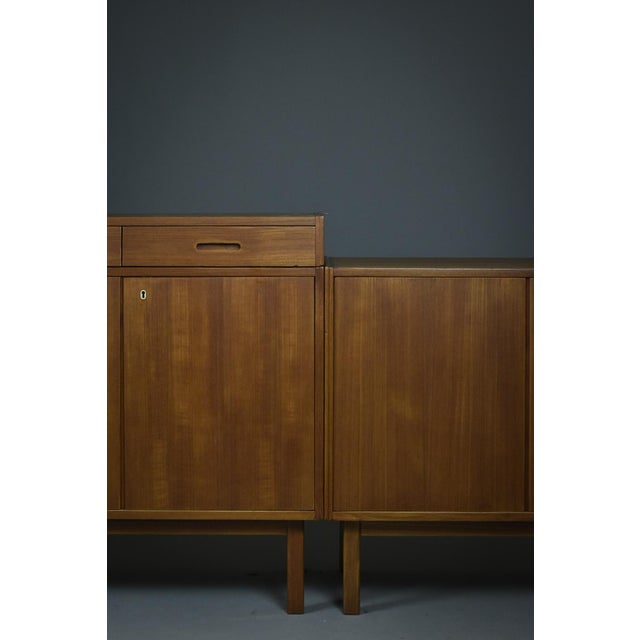 Mid-Century Modern Scandinavian Mid-Century Modern Modular Teak Sideboards with Cabinet, 1960s, Set of 3 For Sale - Image 3 of 14