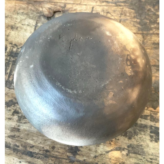 Vintage Original Studio Pottery Matte Glaze Vase For Sale - Image 11 of 12