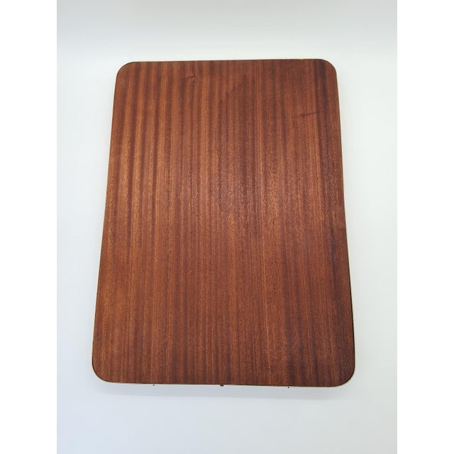 Large Neoclassical Hollywood Regency Inlaid Wooden Tray with Brass Gallery, 1960s-1970s For Sale - Image 9 of 12