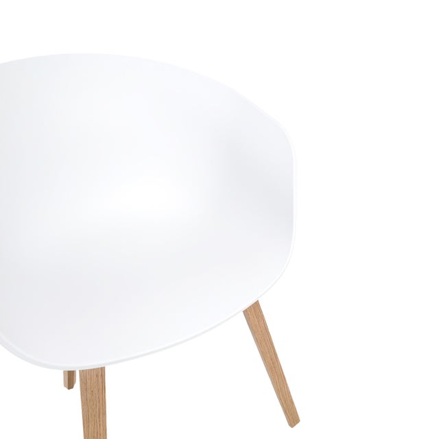 Wood Aac 22 Armchairs in White from Hay, Set of 4 For Sale - Image 7 of 10